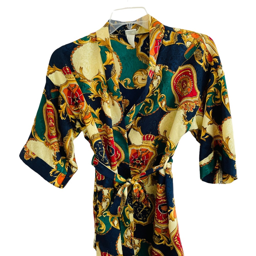 Vintage Maryann's Boutique Satin Kimono Robe Size Medium - Picture 4 of 5